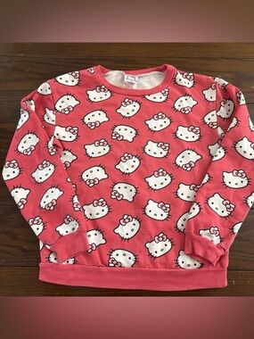 Hello Kitty Coral Pink Crewneck Sweatshirt size 12